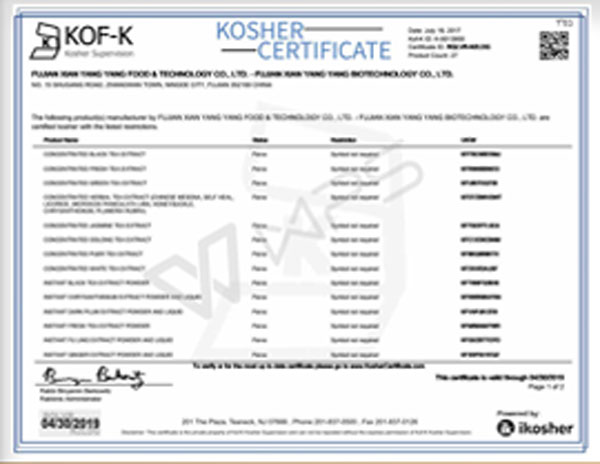 Kosher certification